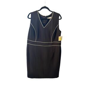 Kasper womens dress NWT size 16 16w black and white
